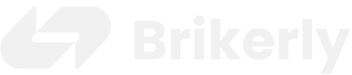 Logotipo con texto Brikerly blanco